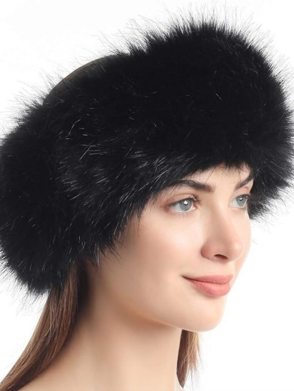 Soul Young Faux Fur Winter Headband Black